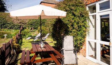 Ramblers Cottage, patio entrance