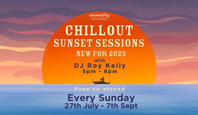 A serene sunset over the sea, creating a tranquil atmosphere for relaxing evening sessions.