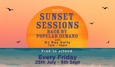 A vibrant sunset over a serene landscape, promoting the return of popular sunset sessions for enjoyment.