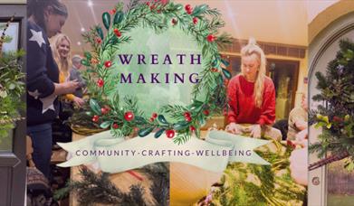 banner with wreath making