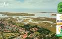 View over Deepdale Camping & Rooms towards Brancaster Staithe harbour and Scolt Head Island on the beautiful North Norfolk Coast