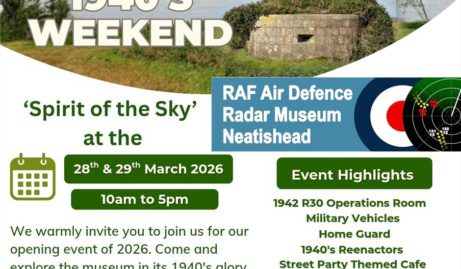 photo, colour, poster of the RAF Air Defence Radar Museum's 1940s event