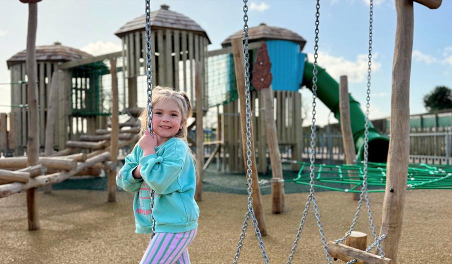 6 year old on new adventure play area