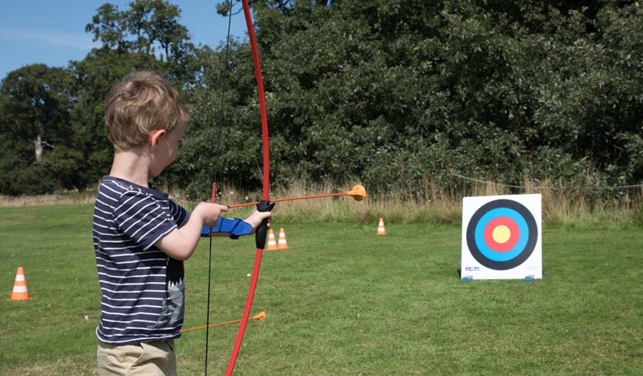 Try your aim at archery at Blickling Estate