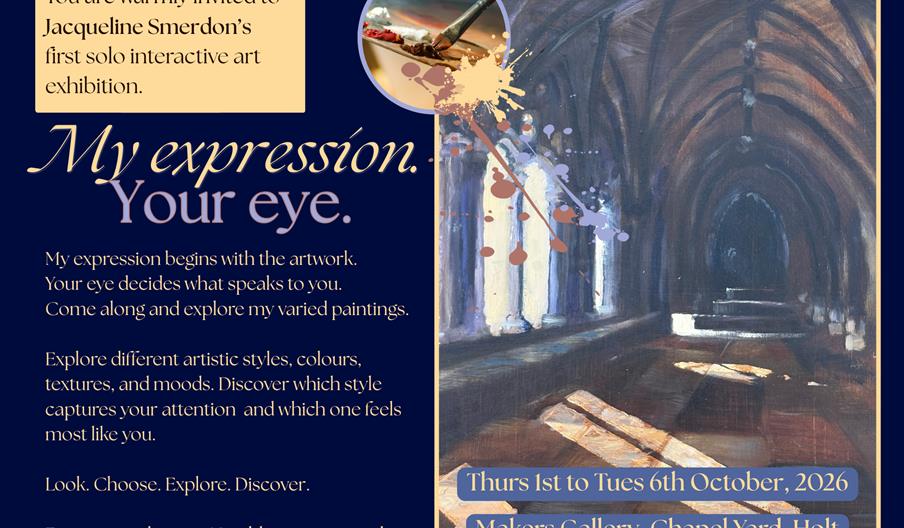 Art exhibition.  Makers Gallery, Holt. 1 - 6 October.