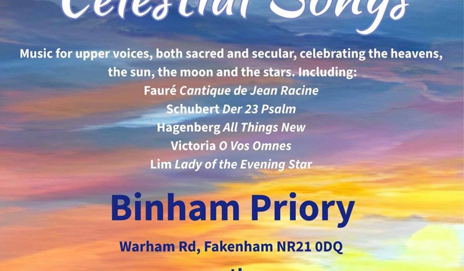 Chamber choir, Serenata Female Voices brings you a concert of songs celebrating the heavens.