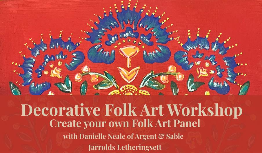 Decorative Folk Art Workshop with folk art design at Jerrold's letheringsett