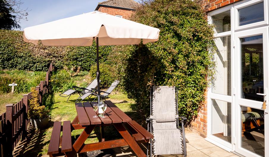Ramblers Cottage, patio entrance