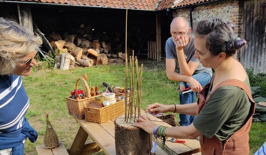Willow weaving at Deepdale Farm