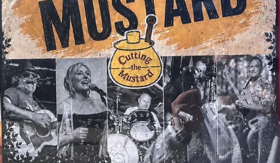 Cutting the Mustard poster for gig at St Peter's Church Saturday 3rd October 2026