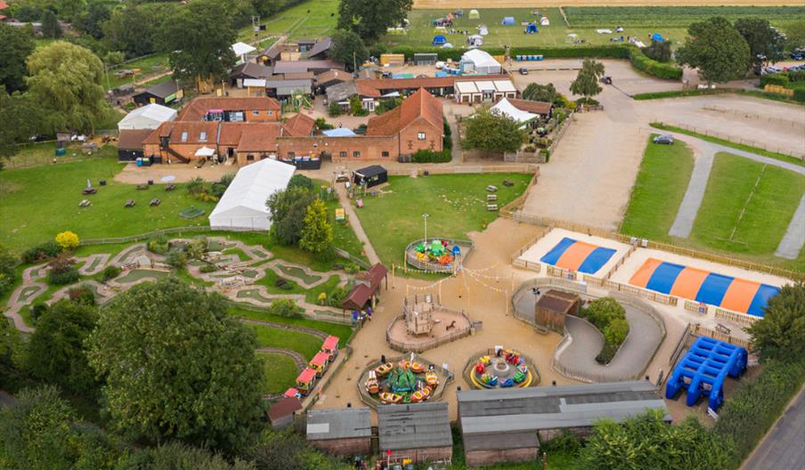 Arial view of Wroxham Barns