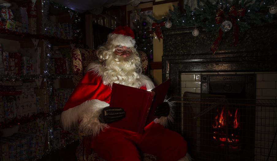 Santa inside his Grotto