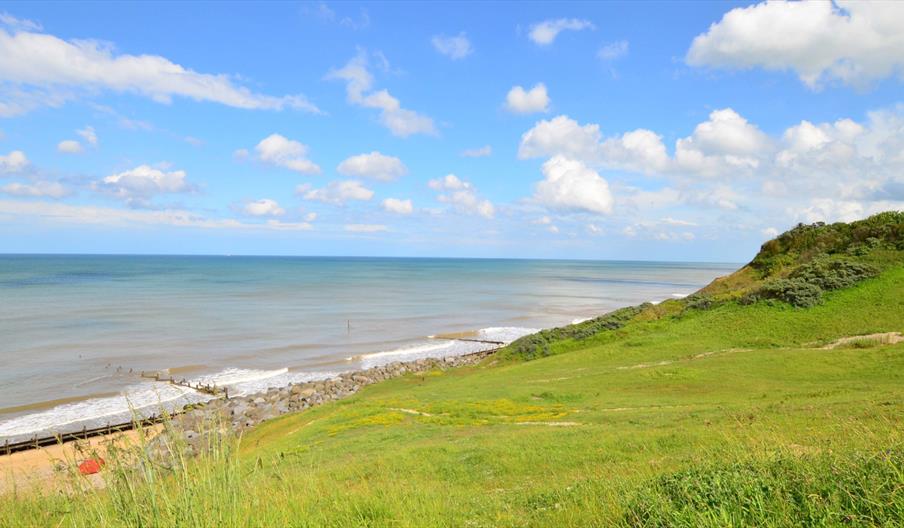 Overstrand Beach and its open sea views beneath a wide Norfolk sky