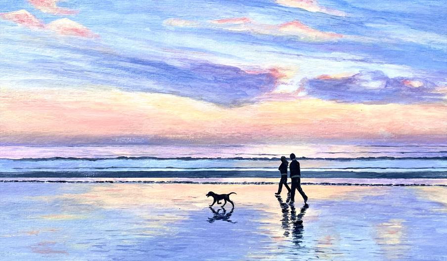Dawn Walk on the Shore