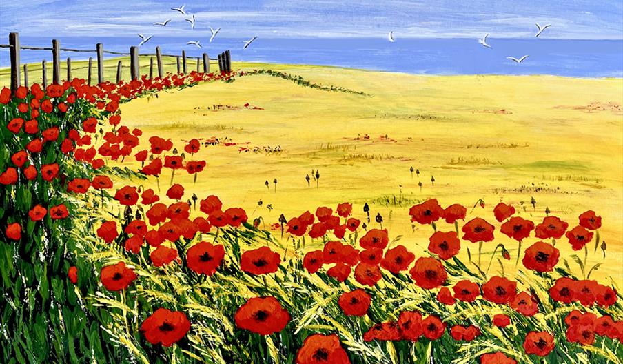 Poppies on the Edge of the Corn