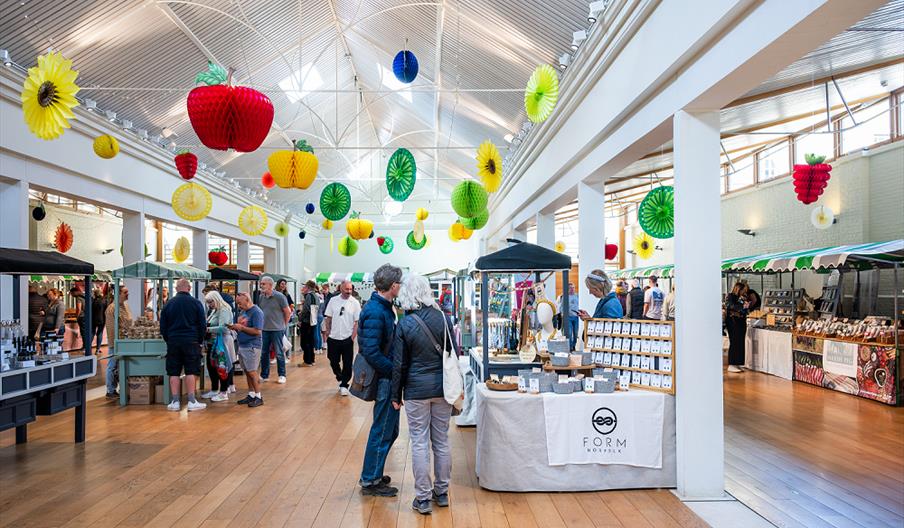 Spring market at Holkham in the Lady Elizabeth Wing