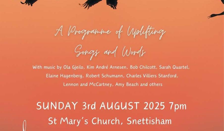Serenata Female Voices: "Taking Flight"" We bring you Summer concert based on the joy and the freedom of flight in all its forms.