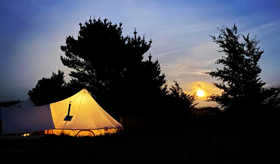 Glamping at Amber's Bell Tent Camping Branthill Farm Norfolk