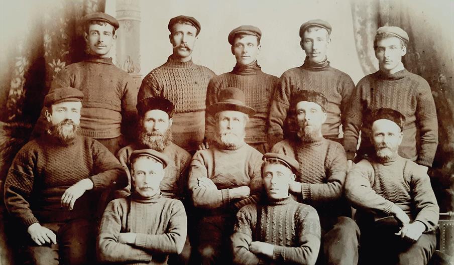 Sheringham Fishermen group photo by Helis & Son (c) Sheringham Museum Trusts