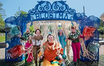 The cast of Frozen Light theatre dressed in costumes for their performance of 'A Night Out in Nature'
