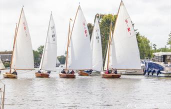 Yachts preparing to start the 3 Rivers Race