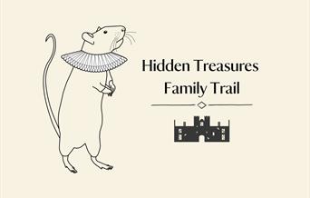 A rat dressed in Tudor clothing introdcung the children's rat trail at Oxburgh Estate