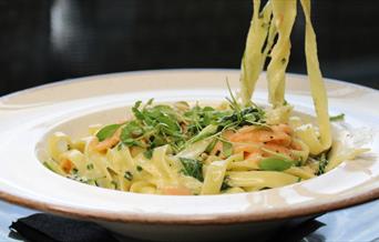 Salmon Tagliatelle from The Pavilion's Italian Night