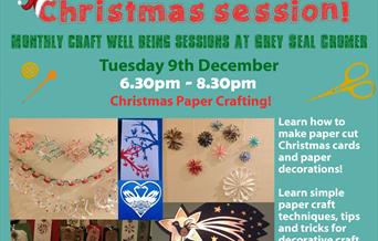 Cromer Craft Club flyer 9th December 6.30pm Grey Seal Coffee Shop Cromer