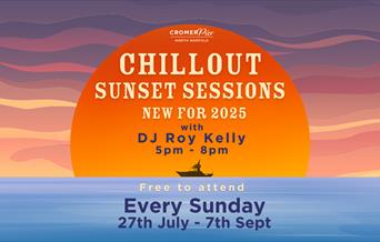 A serene sunset over the sea, creating a tranquil atmosphere for relaxing evening sessions.