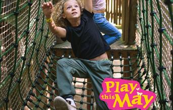 Boy climbing at bewilderwood