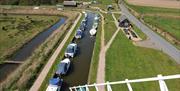 
View from Horsey Windpump of the channel that runs into Horsey Mere, Norfolk.