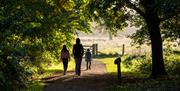 A family walking through the Blickling Estate, Norfolk