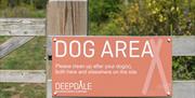 Dog area at Deepdale Camping & Rooms