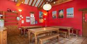 Dining area in Stables at Deepdale Camping & Rooms