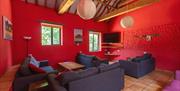 Stables sitting room at Deepdale Camping & Rooms