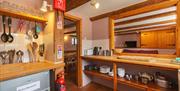Granary kitchen facilities at Deepdale Camping & Rooms