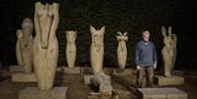 British Sculptor Stephen Cox who exhibits at Houghton Hall, Norfolk in 2025