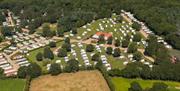 Ariel view of Woodlands Caravan Park