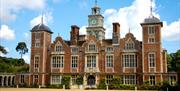 The exterior frontage of Blickling Hall, a Jacobean house.