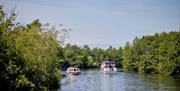 River Cruise Passenger Boat on the Norfolk Broads