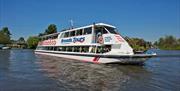 Queen of the Broads River Cruise Passenger Boat on the Norfolk Broads