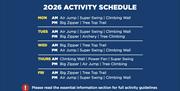 Hilltop Activity Schedule - Adventure days