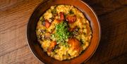 A Butternut Squash Risotto, served in the restaurant at The King William IV Country Inn & Restaurant