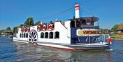 Vintage Broadsman River Cruise Passenger Boat on the Norfolk Broads