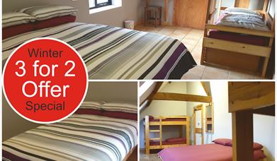 Self Catering Rooms - Midweek 3 for 2 Special Offer - Deepdale Camping & Rooms