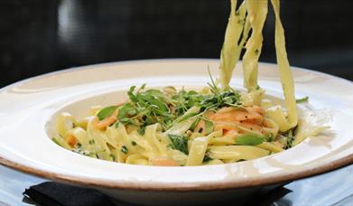 Salmon Tagliatelle from The Pavilion's Italian Night