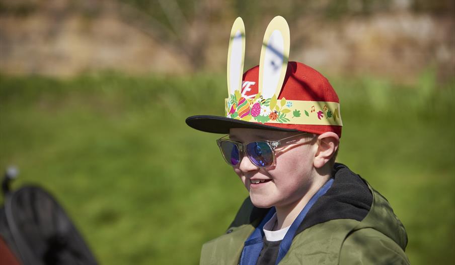 A child at a National Trust Easter trail