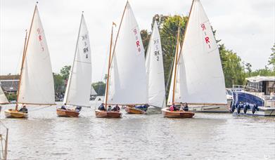 Yachts preparing to start the 3 Rivers Race