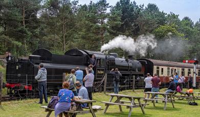 76084 steaming at the Weybourne Picnic Site