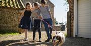 Garden Cottage, Bacton, kids with dogs